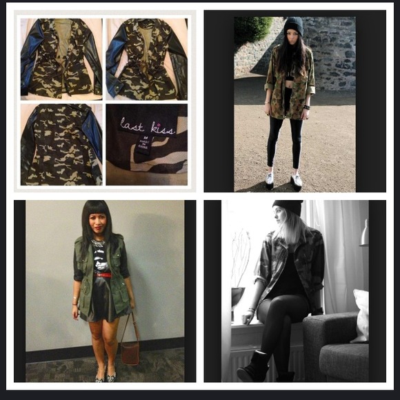 Last Kiss leather army jacket / size med