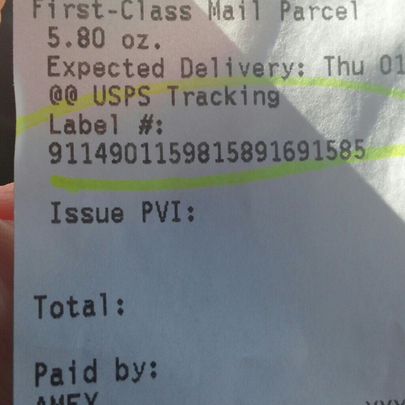 Tracking number - Picture 1 of 1