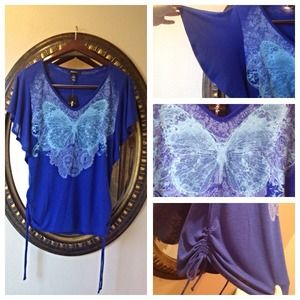 Butterfly Sleeves and Design Top.