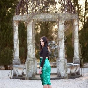 ASOS Skirts - ASOS green pencil sequins skirt 6 ASOS Skirts - ASOS green pencil sequins skirt 6