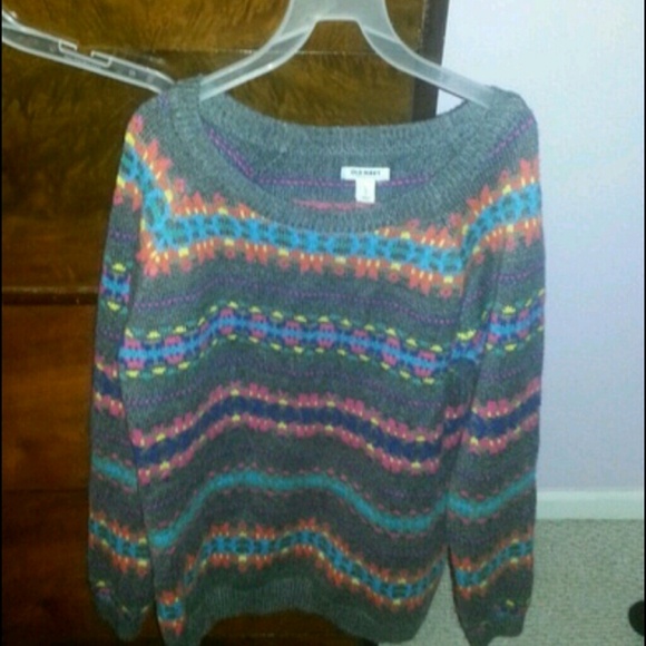 Multi Colored Tribal Pattern Sweater - Picture 1 of 1