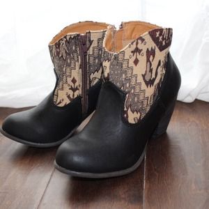 Shoes - New southwest print black booties Shoes - New southwest print black booties