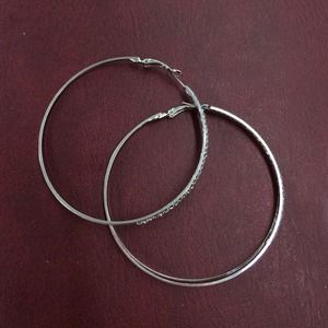 Crystal large hoops