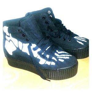 Jeffrey Campbell Play Skeleton Sneakers