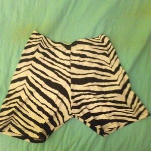 Zebra print spandex
