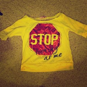 "Stop looking at me"