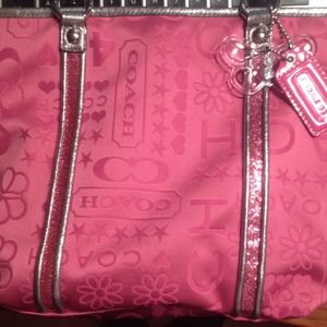 Authentic pretty in pink Coach purse