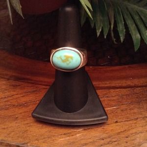 Sterling Silver Ring w/ Turquoise Stone SZ 7