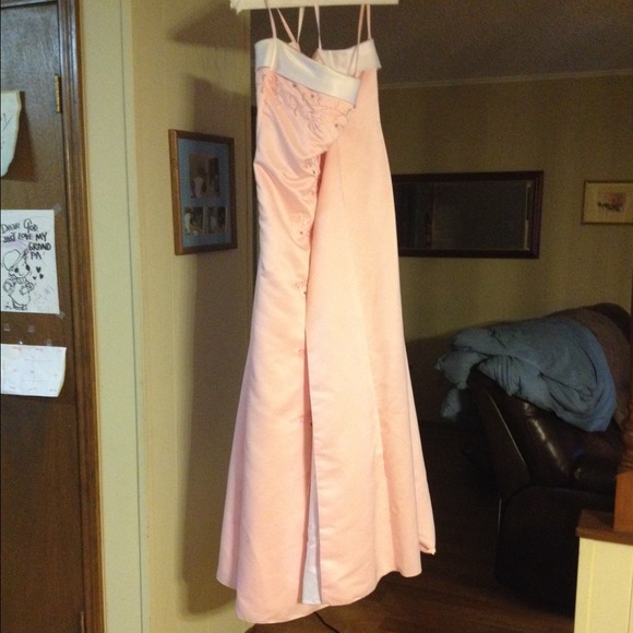 Light pink prom dress