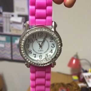 Pink diamond watch