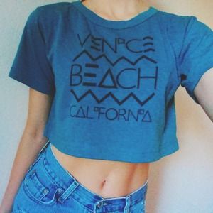 🔴SOLD🔴Venice Beach California Crop Tee