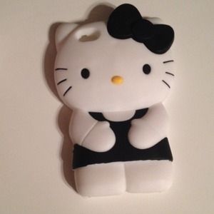 Black/white hello kitty iPhone 4/4s case