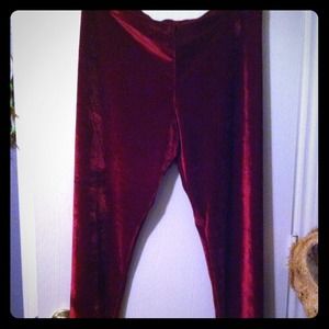 Velvet Maroon/Red Leggings