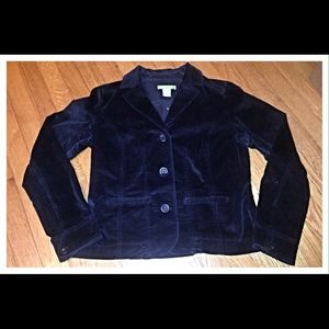 Sigrid Olsen Black Corduroy/Velvet Blazer