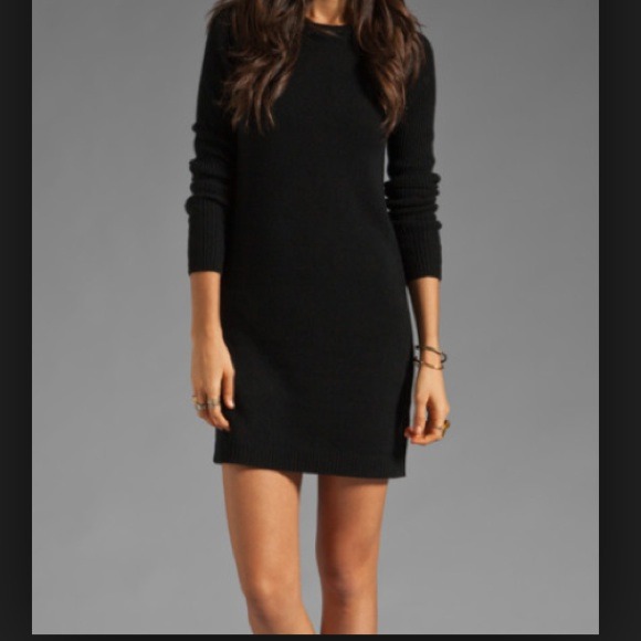 Jcrew 100% cashmere black sweater dress