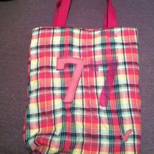 American Eagle Plaid Tote!