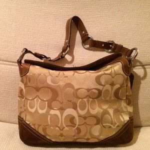 Authentic Coach bag bundle-suede/signature fabric.