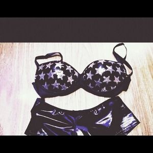 Sparkly star bra and panties set💕