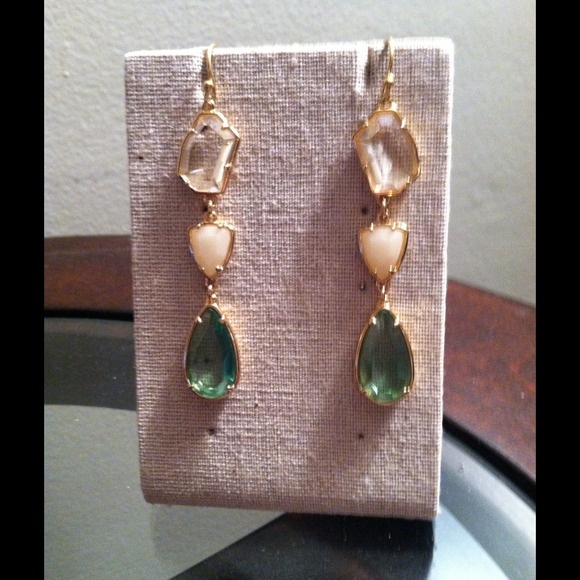 Stella & Dot Pippa Stone Earrings & Zumba pants