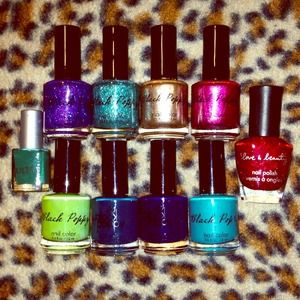10 assorted nail polishes