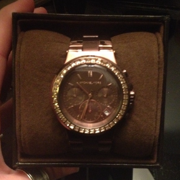 authentic chocolate Michael Kors watch
