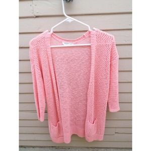 SOLD 🚫 Pink Crochet Cardigan
