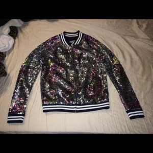Victoria's Secret bling sequin varsity jacket