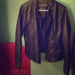 Faux leather jacket