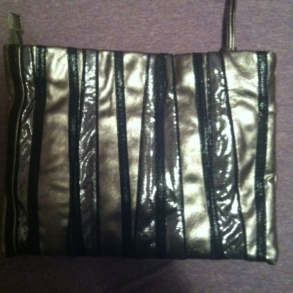 Black, silver and pewter express clutch!