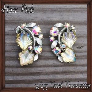 💙HP: Vintage AuroraBorealis ClipOn Earrings; NWOT