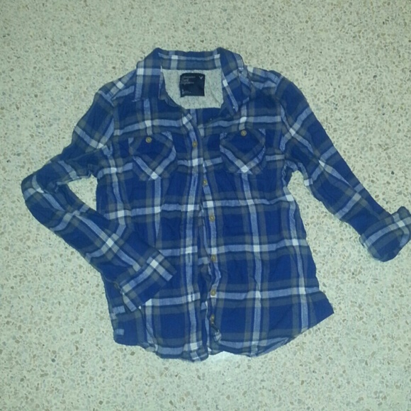 Flannel long sleeve top