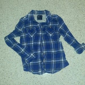 Flannel long sleeve top