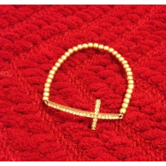Gold Cross Bracelet