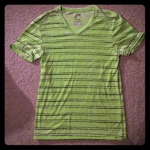 SOLD!!! Men's Green V-Neck with Black Stripes