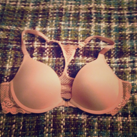 T-back, clip in the front tan bra!