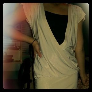 Light gold tunic dress