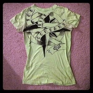 SOLD!! Ladies/Juniors Fox Lime Green Tee