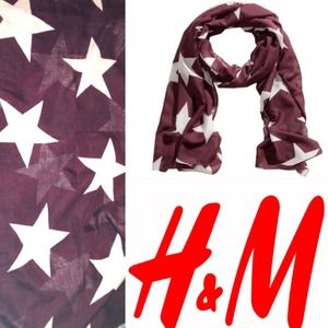 ⭐️Burgundy Star Detailed Scarf ⭐️