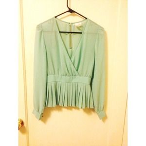 Light teal blouse!
