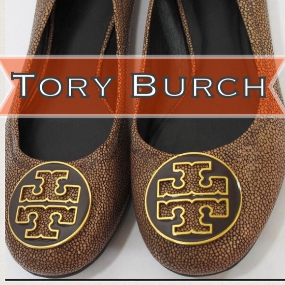 Tory Burch Shoes - RESERVED TORY BURCH REVA BALLET FLATS MOCHA BROWN