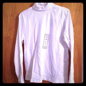 Women's White Long Sleeve Turtleneck