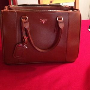 Prada light brown satchel