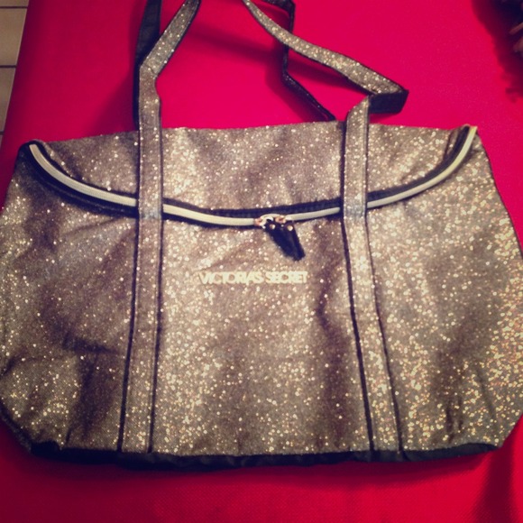 Victoria's Secret gold tote!