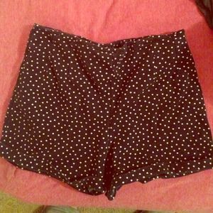 Brandy Melville Blue with White Polka dot shorts