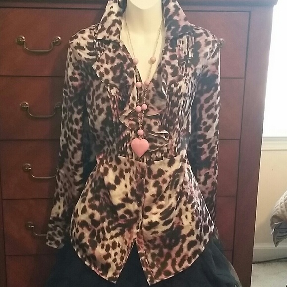 SOLD. Jones New York Purple/Pink Blouse - Picture 4 of 4