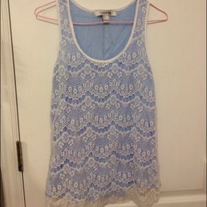 Blue lace tank