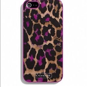 NTW Coach iPhone 5 case Ocelot Leopard Purple