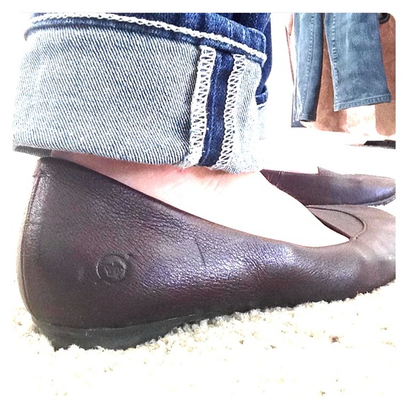 Chocolate Brown Born Flats
