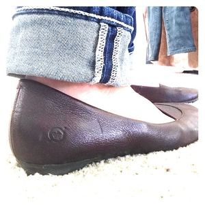 Chocolate Brown Born Flats