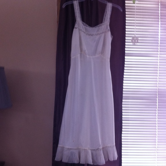 Vintage white nylon slip